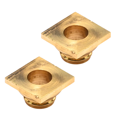 2x Brass Mantle Clock Pillar Caps Base Case Decor Ornamental Repair Parts UK