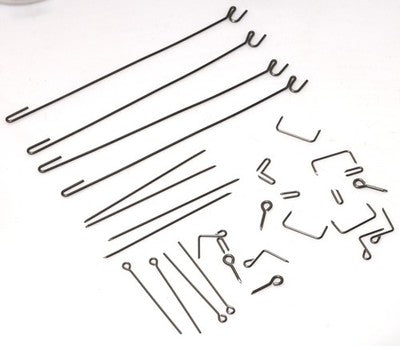 Cuckoo Clock Activating Wire Assortment 30pc Steel 8-120mm Bellow Lift Repair