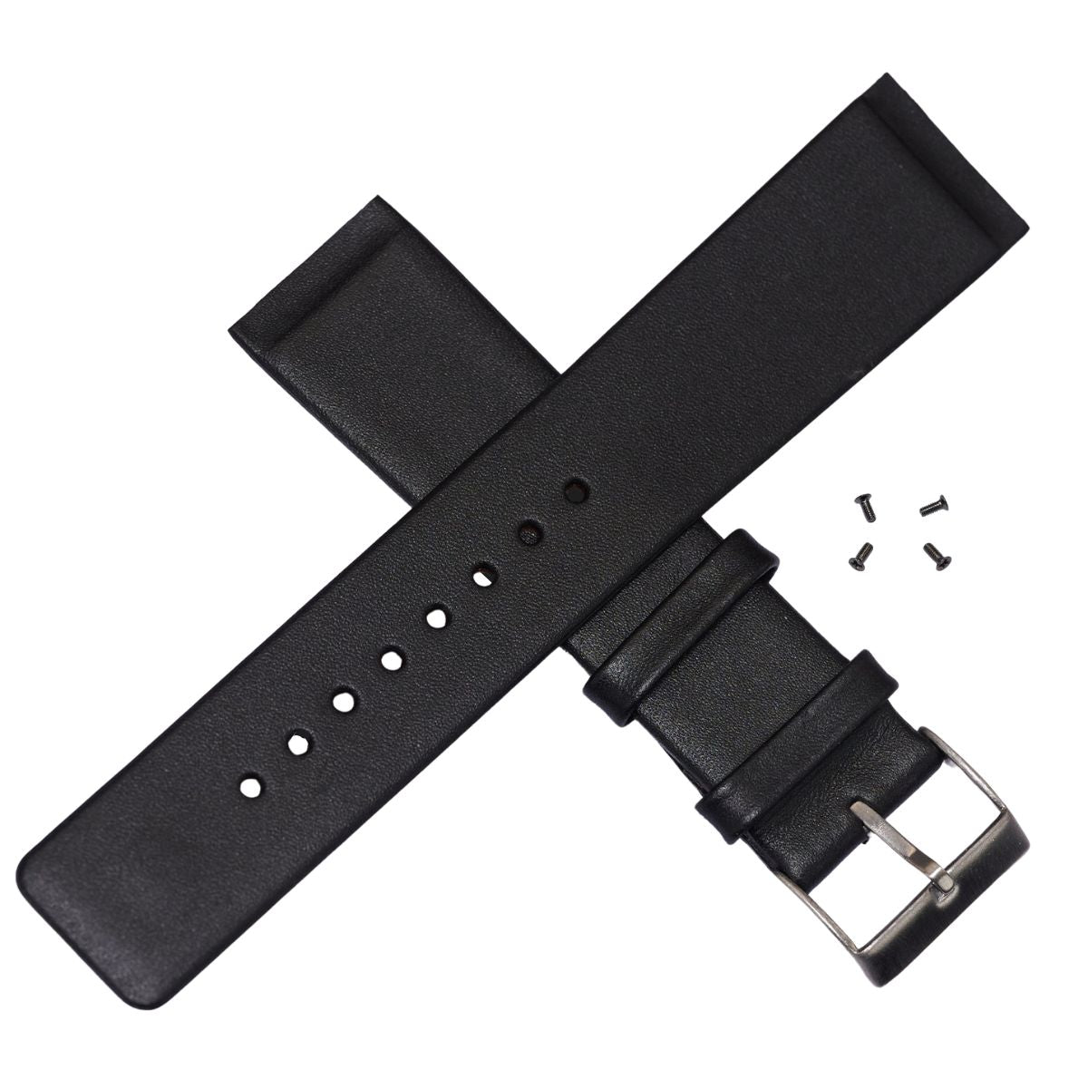 Leather Watch Strap for Skagen 22mm With Screws Black Band  233XXLSLB