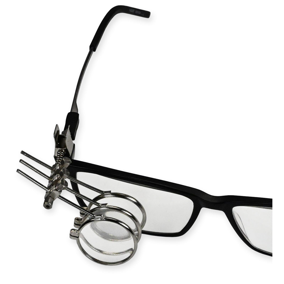 Loupe Glasses Clip On Triple Lens 3.3x Magnifier Eyeglass Jewellers Watch Repair