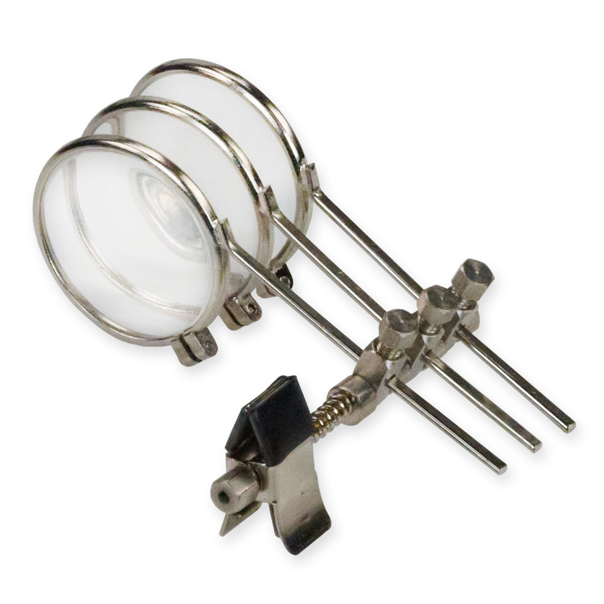 Loupe Glasses Clip On Triple Lens 3.3x Magnifier Eyeglass Jewellers Watch Repair