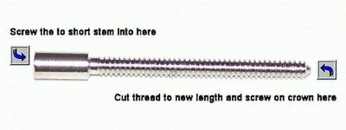 2x Extend broken watch stems repair broken extenders parts repairs watchmakers