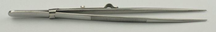 Watchmakers tweezers with locking mechanism side clamp locking lock position