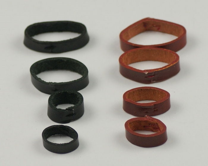 Leather strap retaining ring loop hoop keeper black brown straps buckle repairs