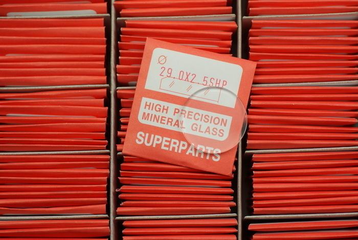 2.5mm thick watch crystals mineral glass FLAT glasses 24mm - 26.9mm crystal part