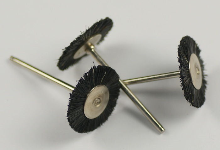 25mm mounted hair brush dremel rotary sized polishing cleaning buffing material