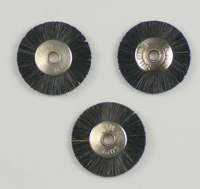 3x umounted hair brush buff dremel rotary sized polishing cleaning buffing tool