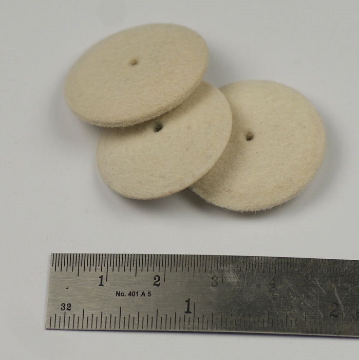 3x umounted felt brush disc dremel rotary sized polishing cleaning buffing tool