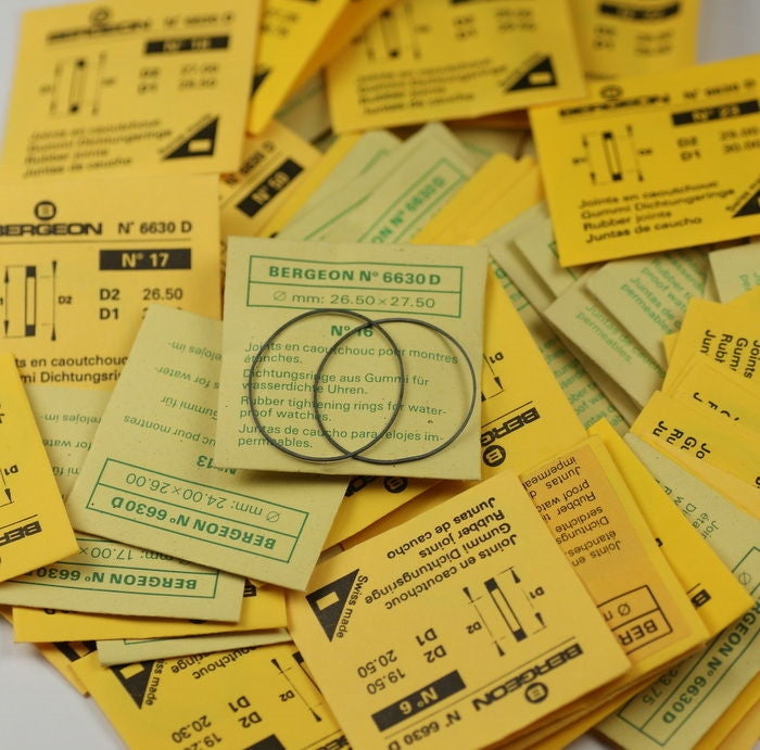 2x BERGEON GASKETS 0 rings rubber seal watches QUALITY watch washers battery LRG