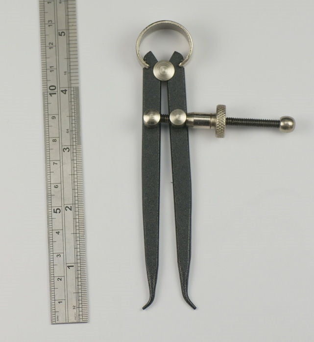 Inside CALIPERS 4" watchmakers clockmakers engineers spring caliper dividers