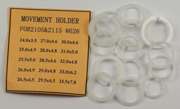 15 MIYOTA MOVEMENT RINGS SPACERS 10.5 Ligne 23.3mm assorted sizes plastic repair