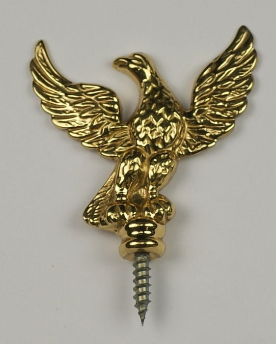 Clock eagle finial brass fixed screw long case mantel wall grandfather ornament