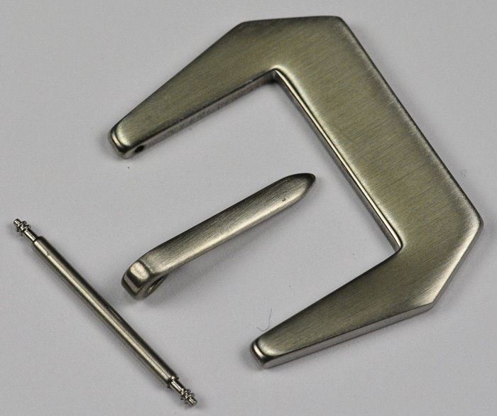 Watch strap buckle brushed steel finish 20mm 22mm 24mm 26mm band silver clasp