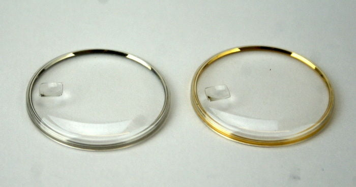 Watch Acrylic Plastic Crystal & Date Lens For Omega 30.6, 31.6 Silver and Gold