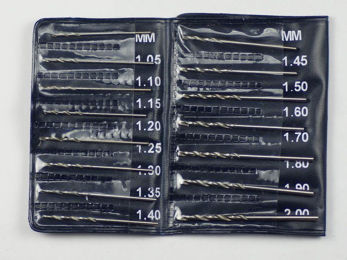 HSS twist drill bit set 1.05mm upto 2mm jewellery craft hobby hand drills bits