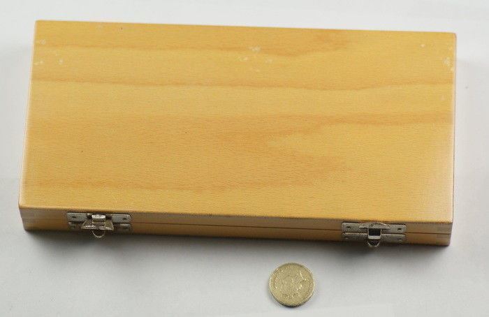 Parts containers 24 aluminium tubs in wooden box watchmakers jewellers storage