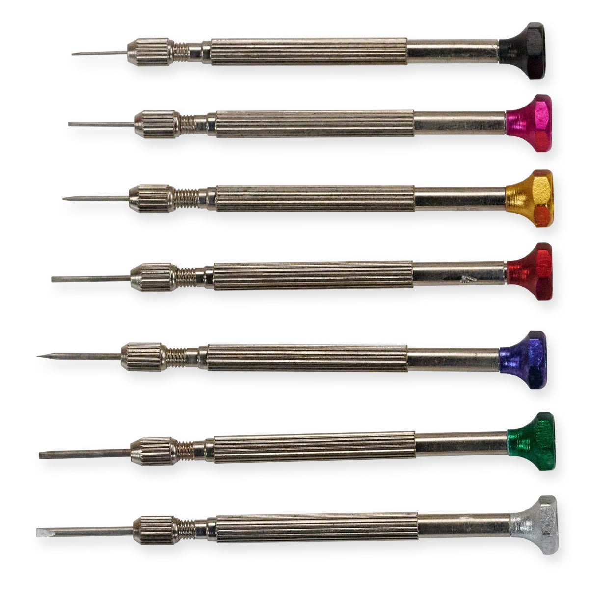 7x Watchmakers Jewellers Watch Repair Screwdrivers With Reversible Blades Tools