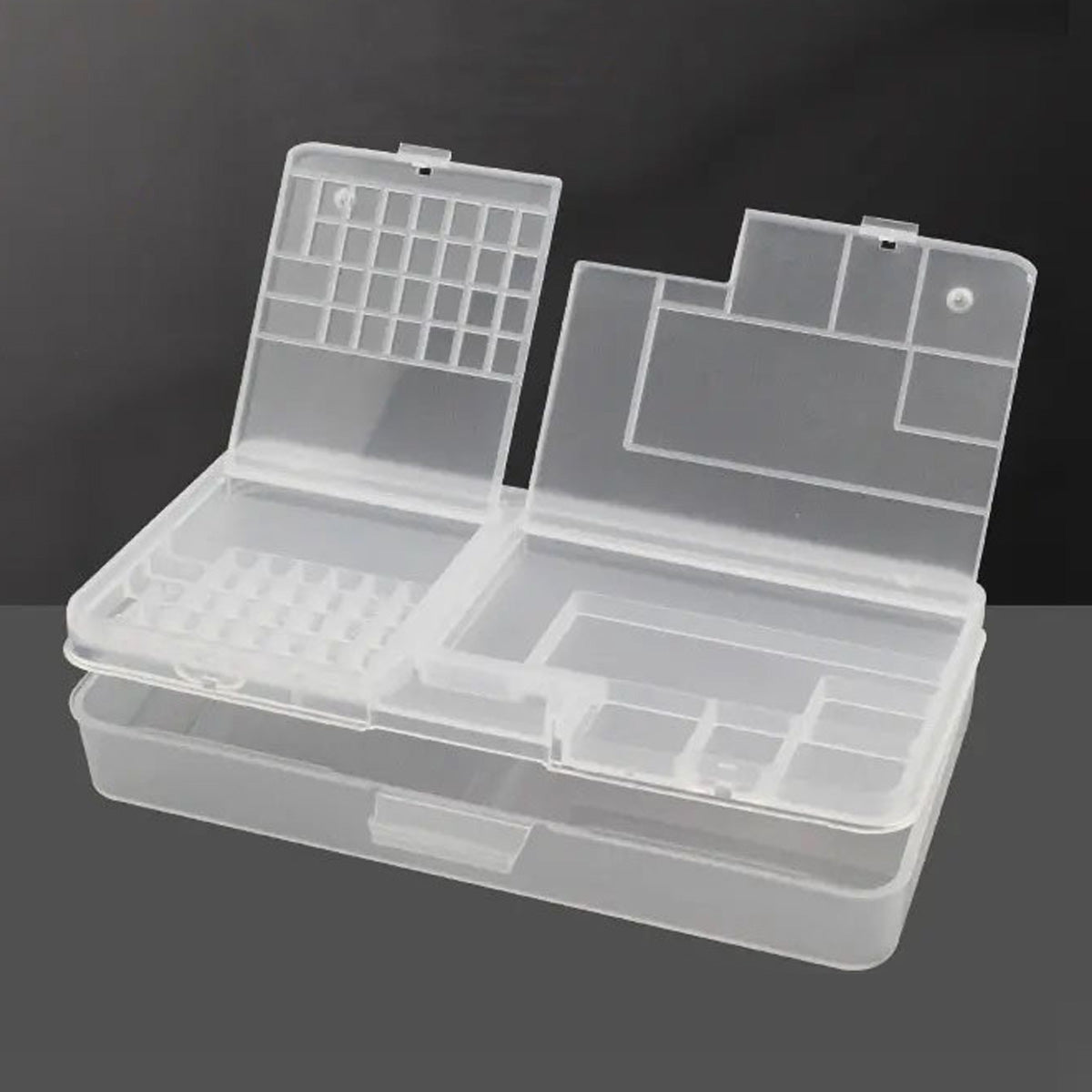 Plastic Container Fits Movement Parts Spares Storage Watchmakers 2x Tray Box New