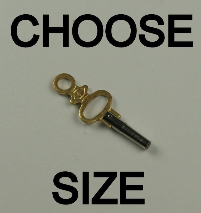 1x POCKETWATCH WINDING KEY all sizes 00-12 vintage old pocket watch winder NEW