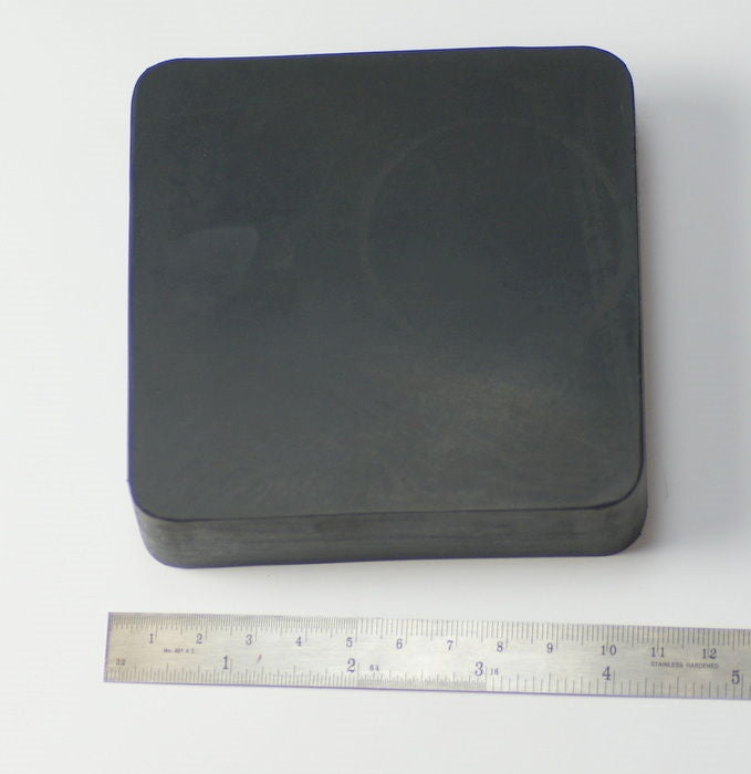 Hard rubber dapping block jewelllers bench 4" x 4" clay silver arts crafts