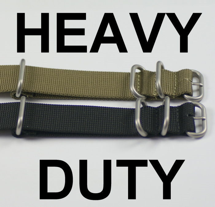 HEAVY DUTY VERSION Military Watch Strap Satin Mens Nylon Divers Army