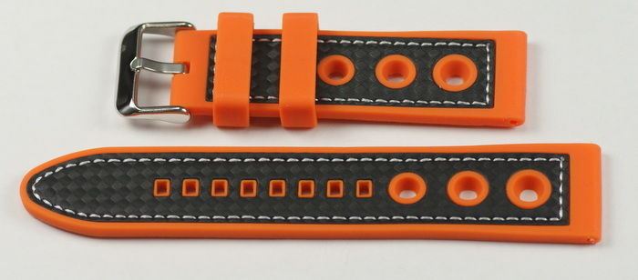 Quality rubber rally grand prix racing strap heavy duty mens sports watch straps