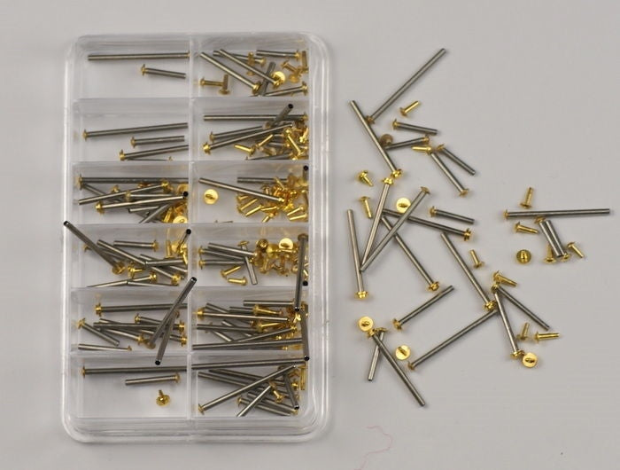 Assortment tube friction pin pins clasps straps bracelets rivet ends 8mm - 20mm