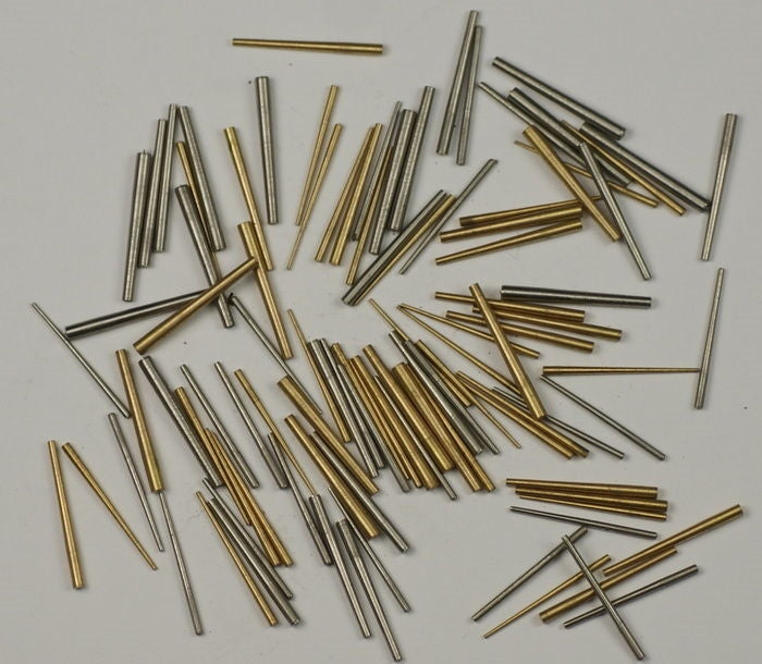 Clock taper pins 100x steel brass assorted mix sizes pin tapered repairs parts