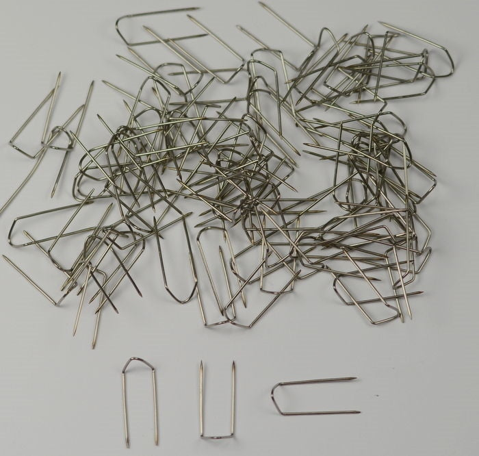 100x Silver JEWELLERY DISPLAY FIXINGS PIN U-Pin U Pins UPin jewellers stall