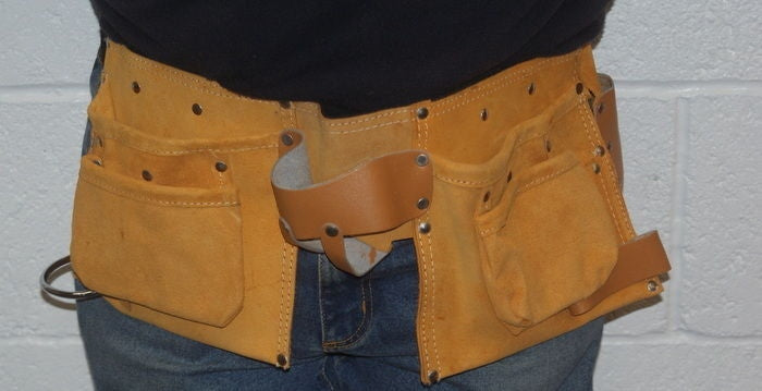 Suede Pocket Leather Jewellers Tool Holder Pouch builder Craft Waist Belt