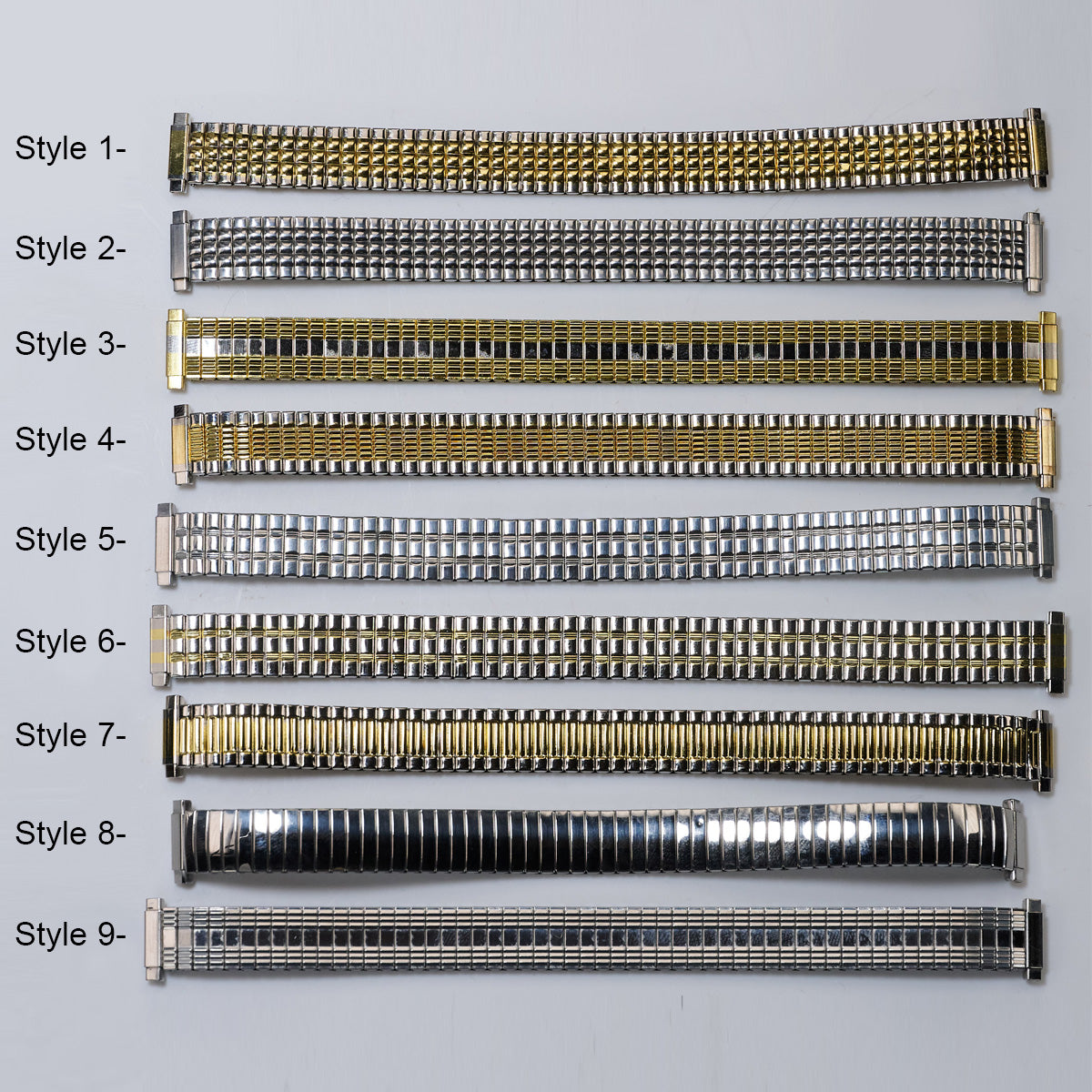 Steel Bracelets Stretchy Expandable Watch Strap 10mm - 14mm Expander Silver Gold