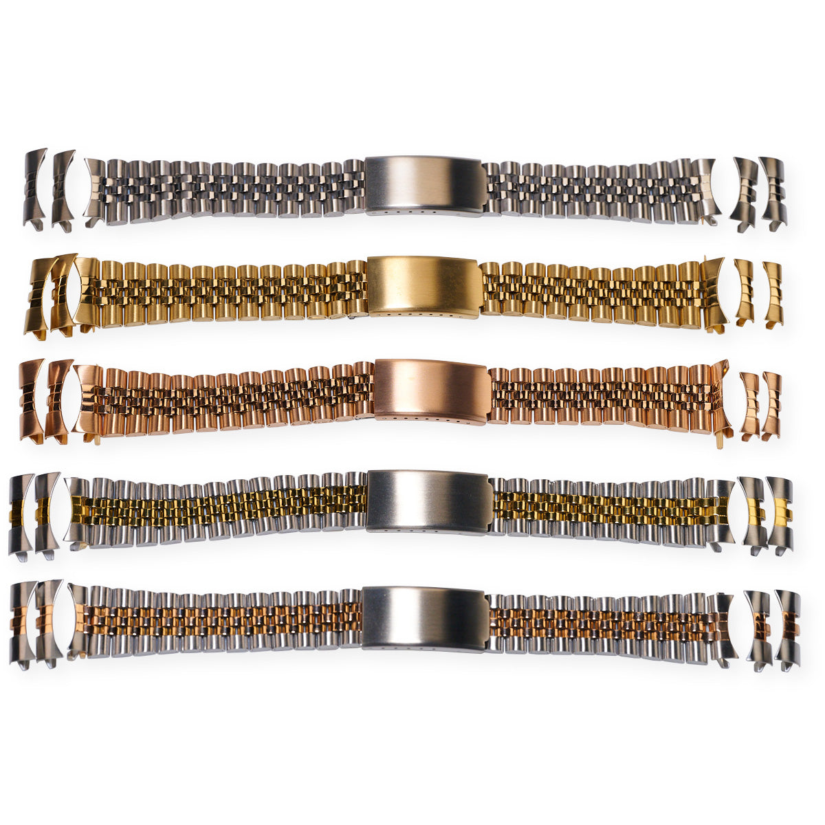 Jubilee Watch Bracelet Strap 18mm 20mm 22mm Curved End High Quality Type