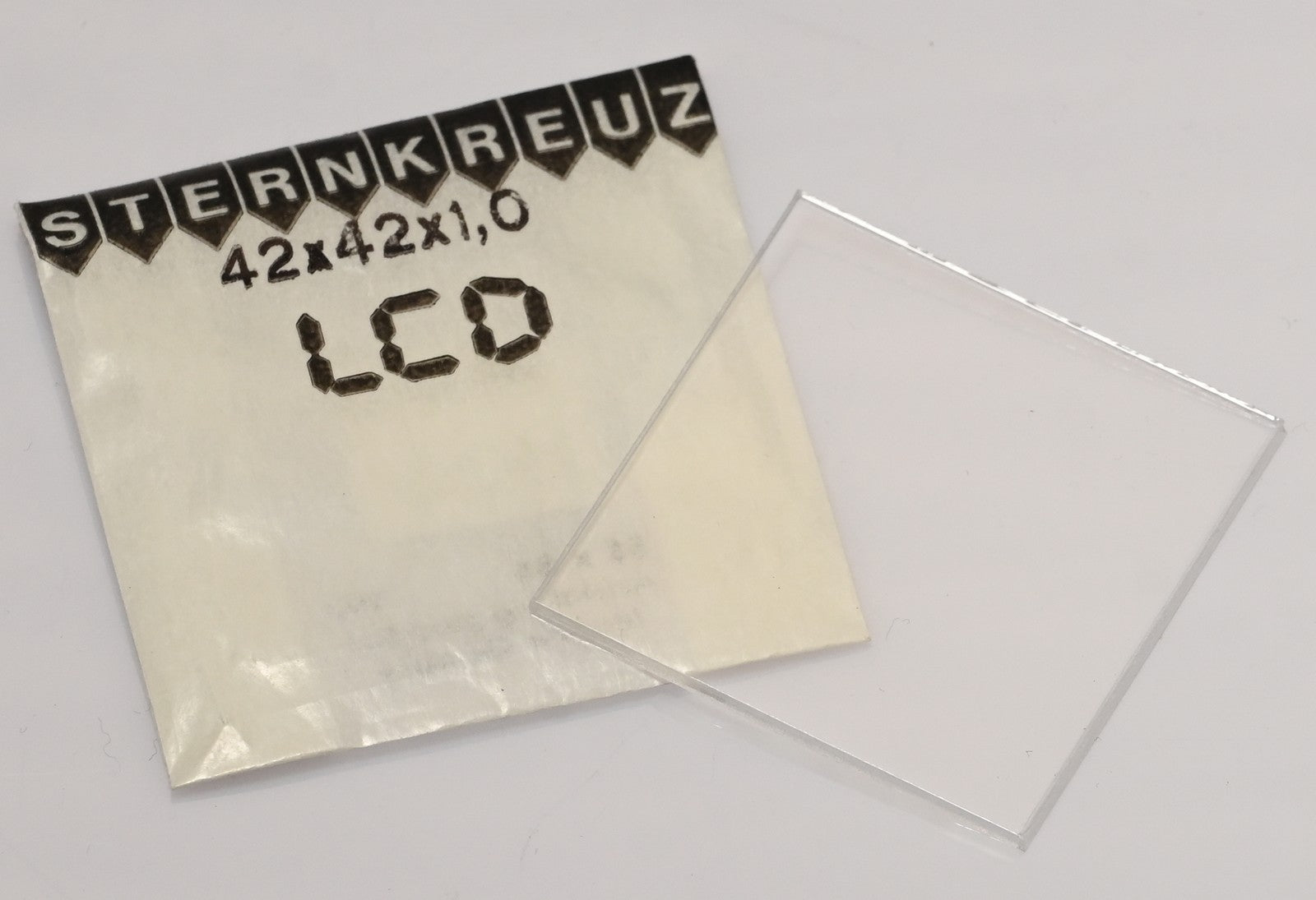 Acrylic Sheet Custom Self Size Cut Watch Crystal 42x42mm Flat Blank Sternkreuz