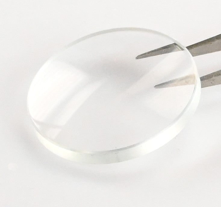 2.5mm Flat Bottom Domed Mineral Watch Crystal 23-50mm Repair Glass Replacement