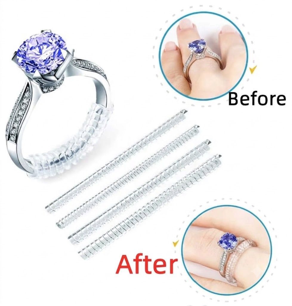 Ring Size Adjuster Reducer Clear Spiral Coil 3mm & 5mm 10cm Invisible UK