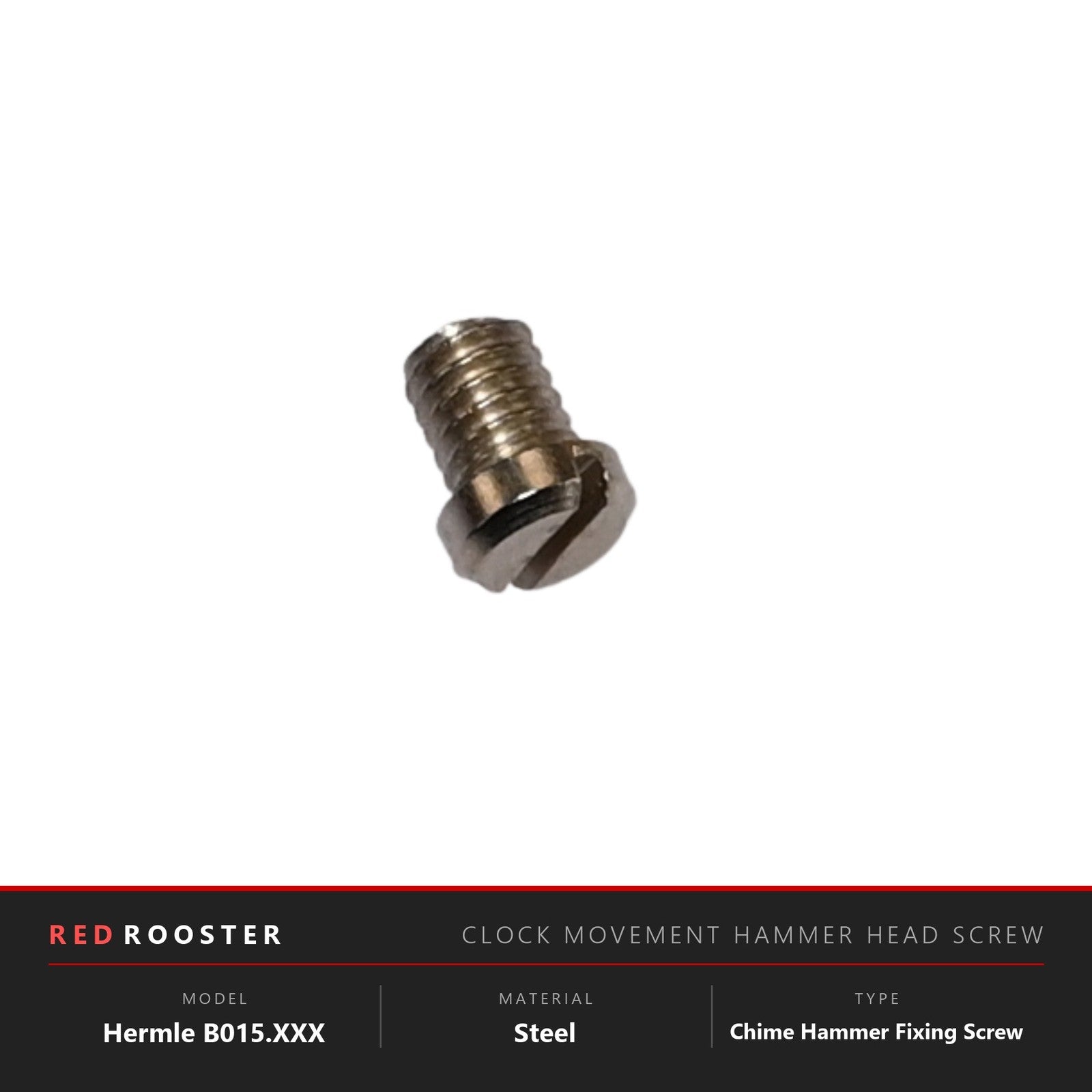 Hermle Chime Hammer Head Fixing Screw M2.5 x 0.45mm Slotted Fits B015.XXX Clocks