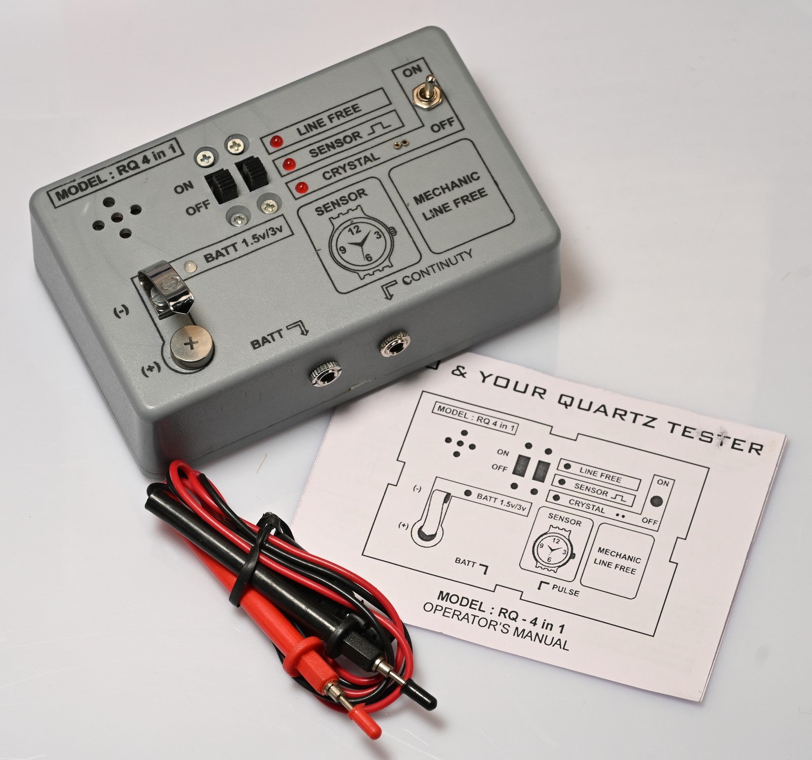 Quartz WATCH TESTER 4 in 1 line release cell test circuit/pulse watchmakers tool