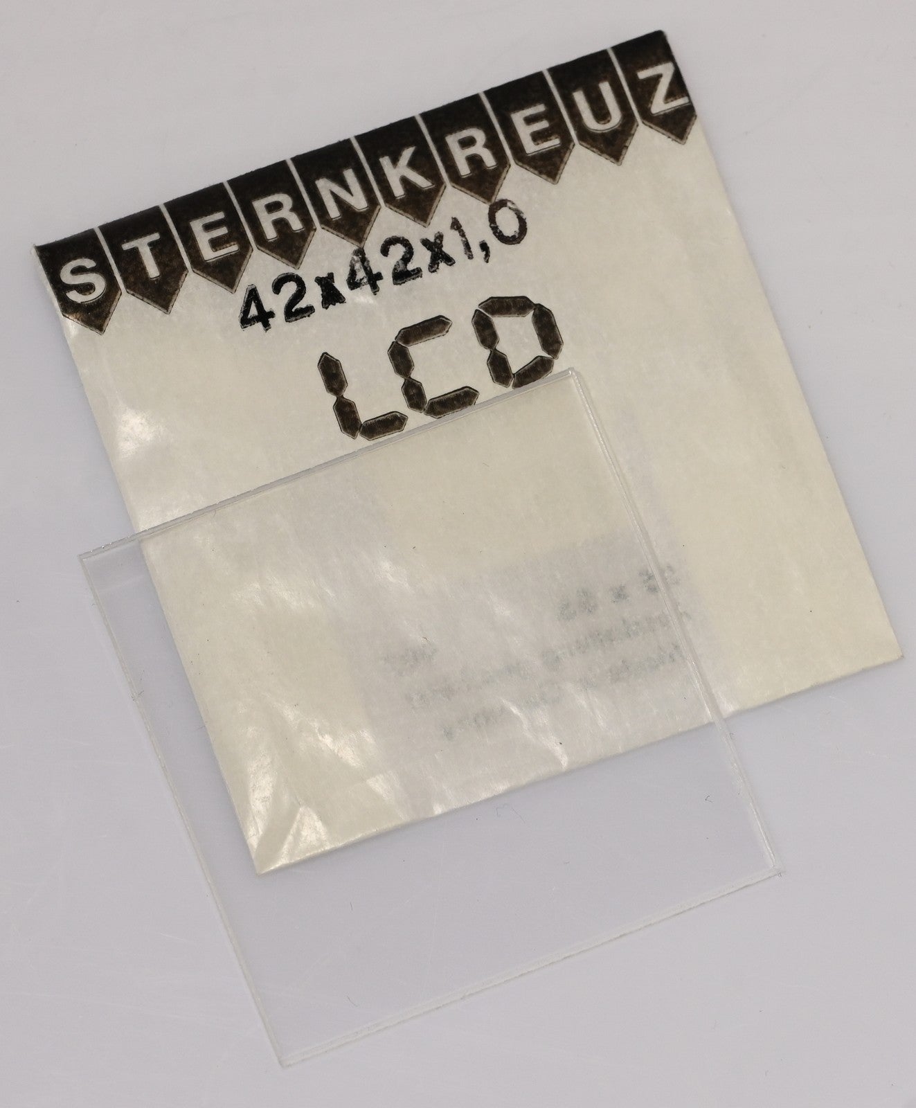 Acrylic Sheet Custom Self Size Cut Watch Crystal 42x42mm Flat Blank Sternkreuz
