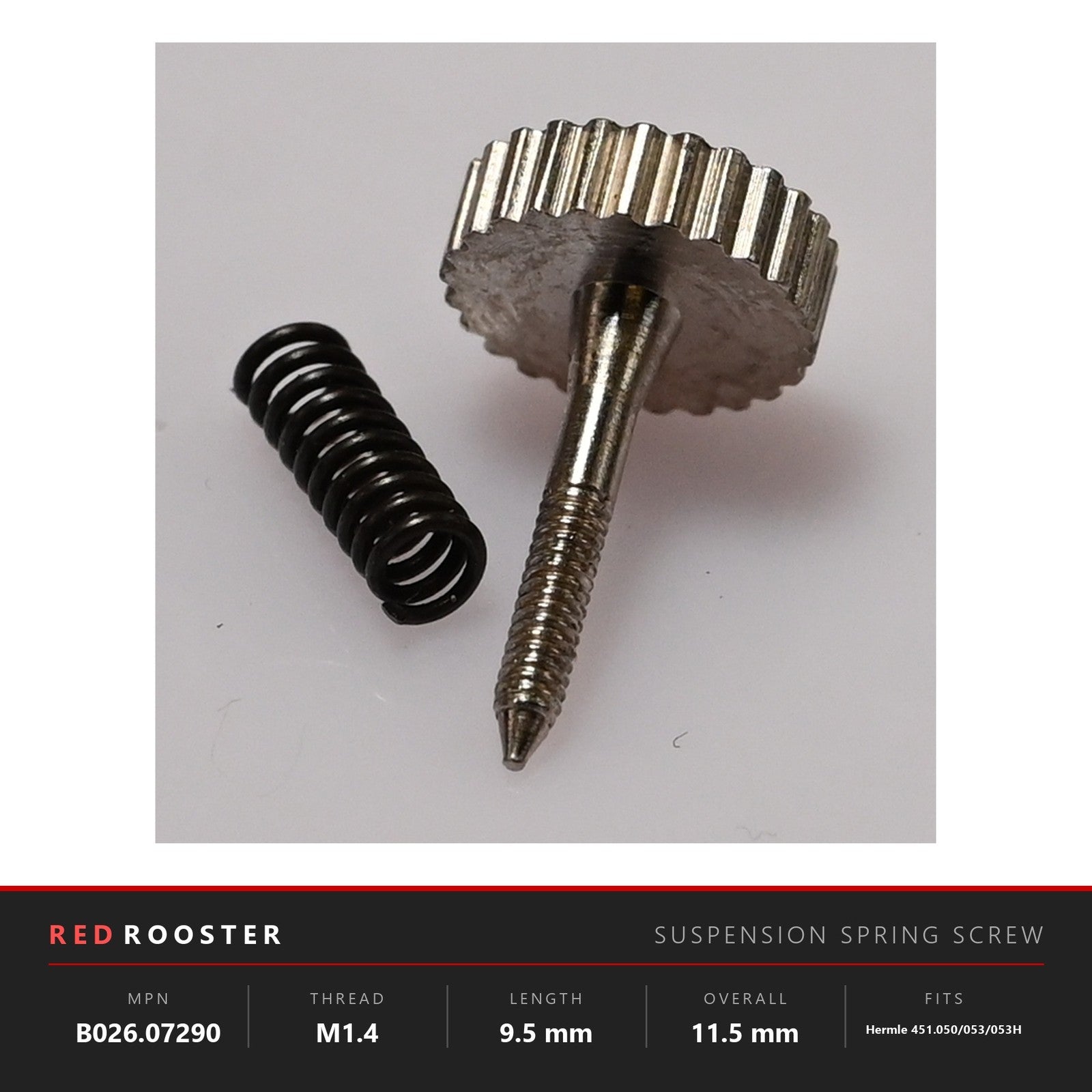 Hermle Suspension Spring & Screw B026.07290 M1.4 for 451.050 451.053 451.053H