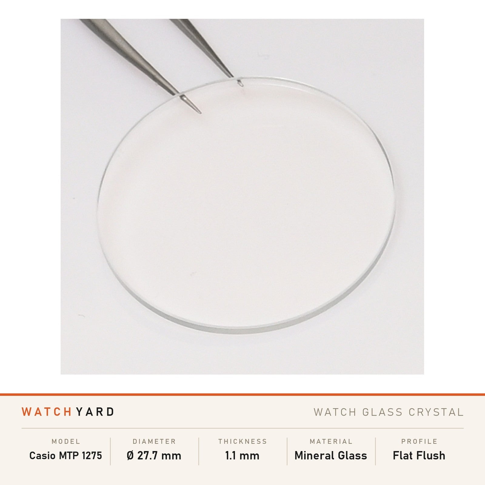 Watch Glass Crystal for Casio Round Flat Replacement Parts 17.9-39mm 60 MODELS