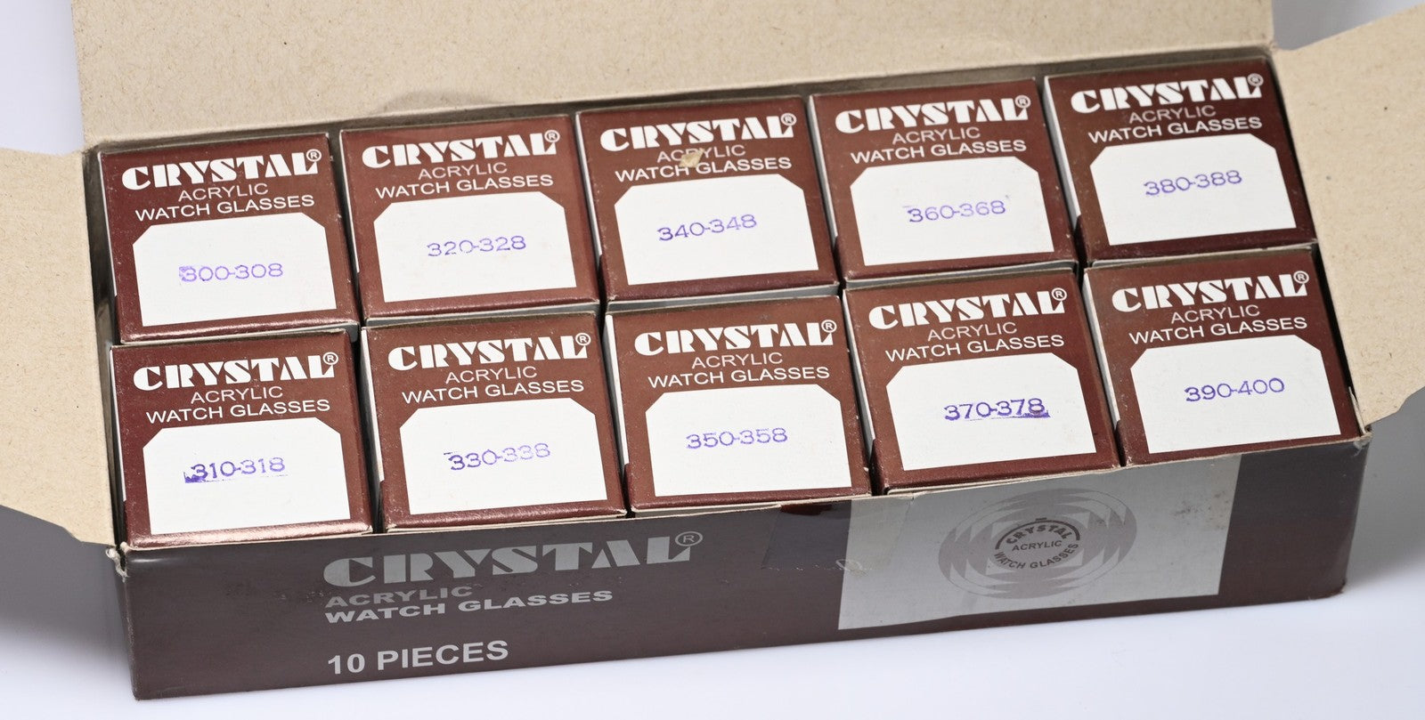 100pc Domed Acrylic Watch Crystals 30mm-40mm Job Lot Repair Assortment Kit