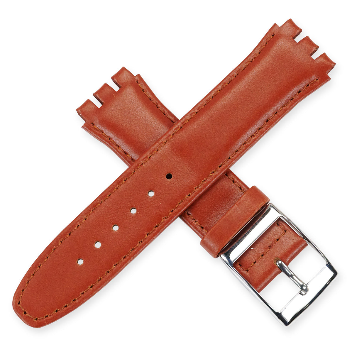 PREMIUM Leather For Swatch Watch Strap Replacement Band Padded 19mm 17mm