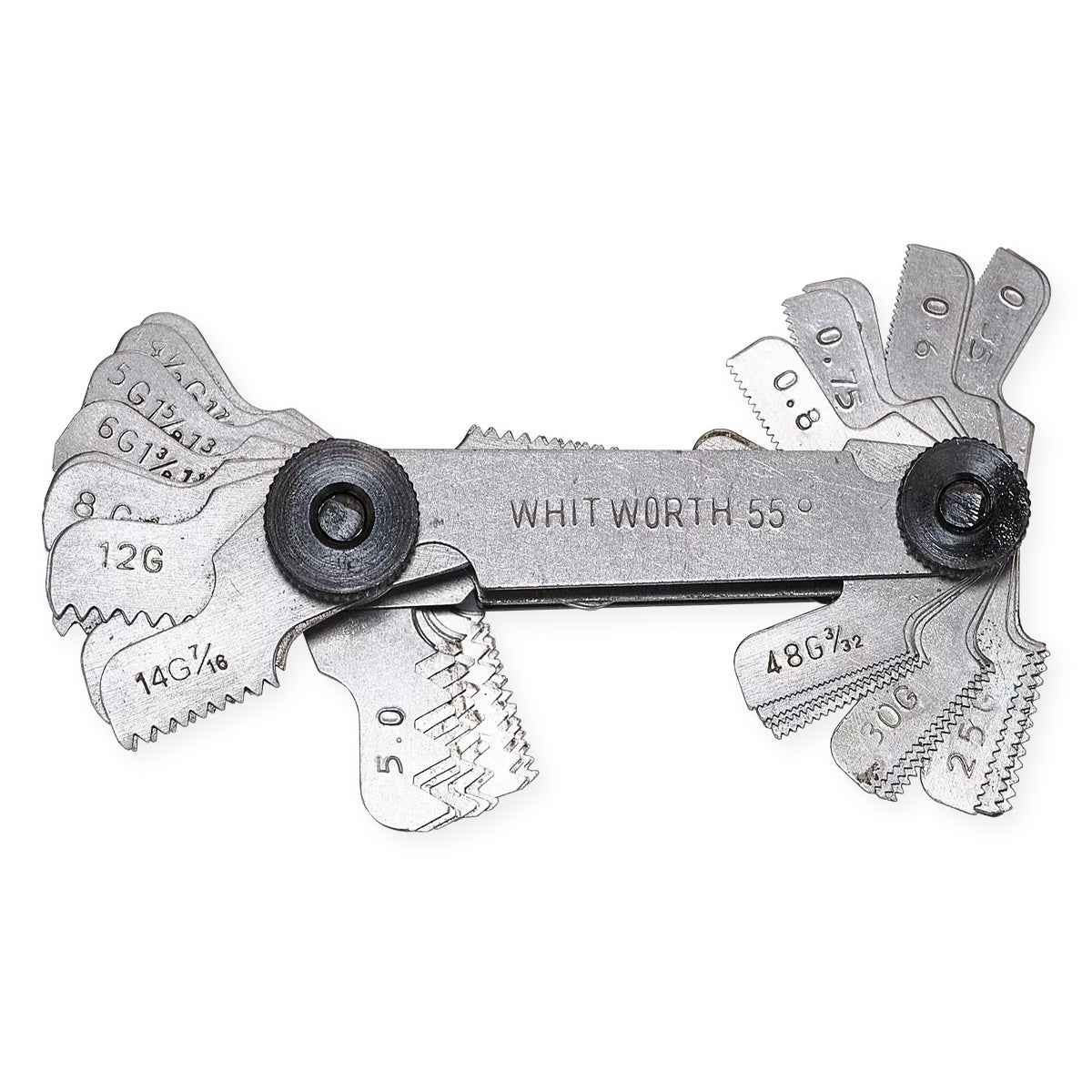 Stainless Steel Screw Thread Pitch Gauge Blade Metric Imperial US Measuring Tool