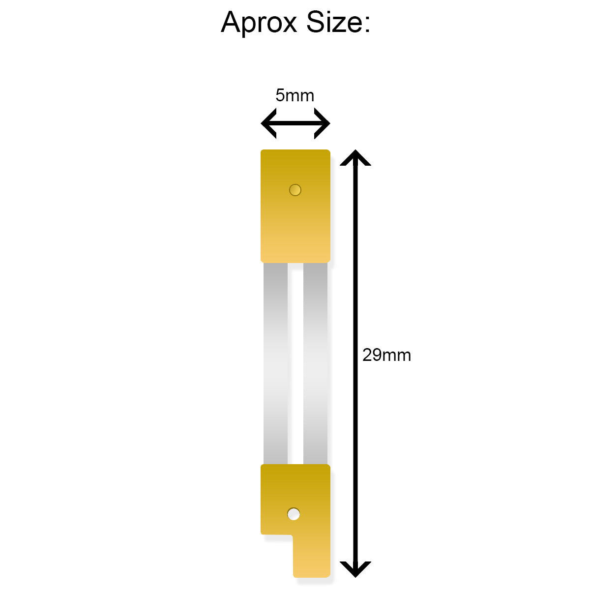 10x French Suspension Brass Springs  Wall Mantle Clock pendulum rods 29mm x 5mm