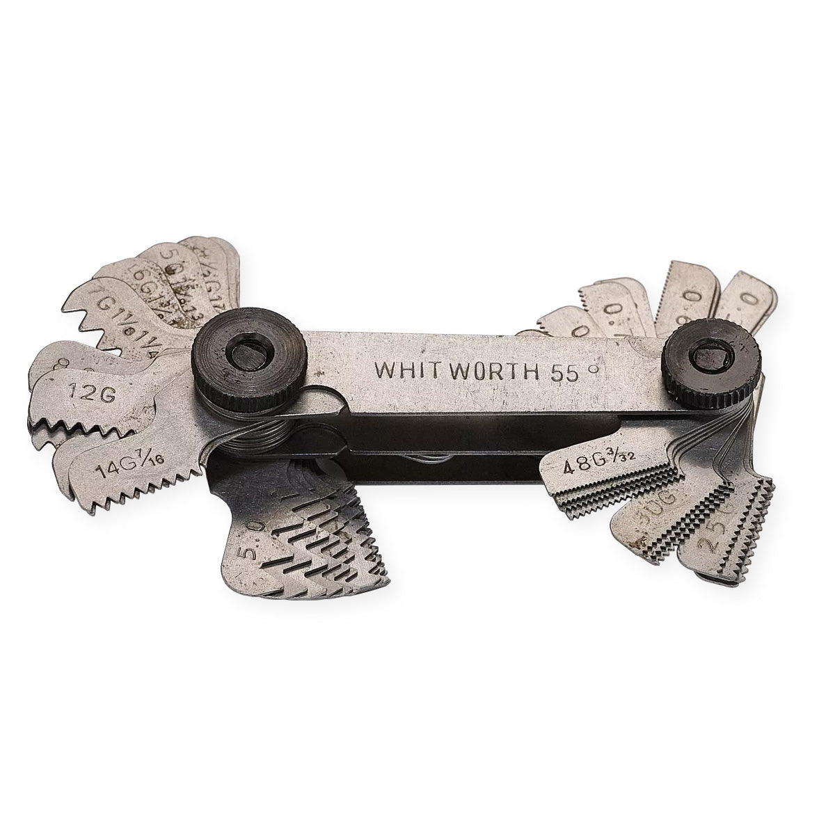 Stainless Steel Screw Thread Pitch Gauge Blade Metric Imperial US Measuring Tool