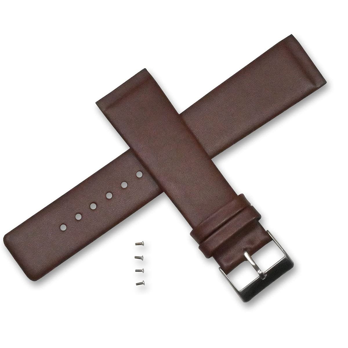 Brown Leather Watch Strap for 22mm Skagen With Screws Band  233XXLSLB