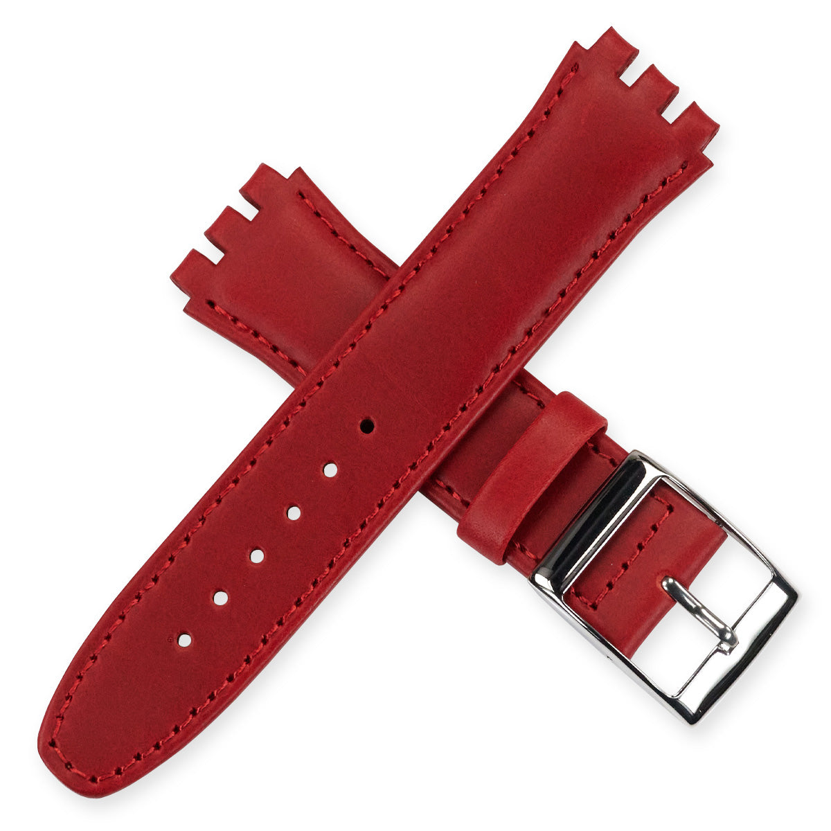 PREMIUM Leather For Swatch Watch Strap Replacement Band Padded 19mm 17mm