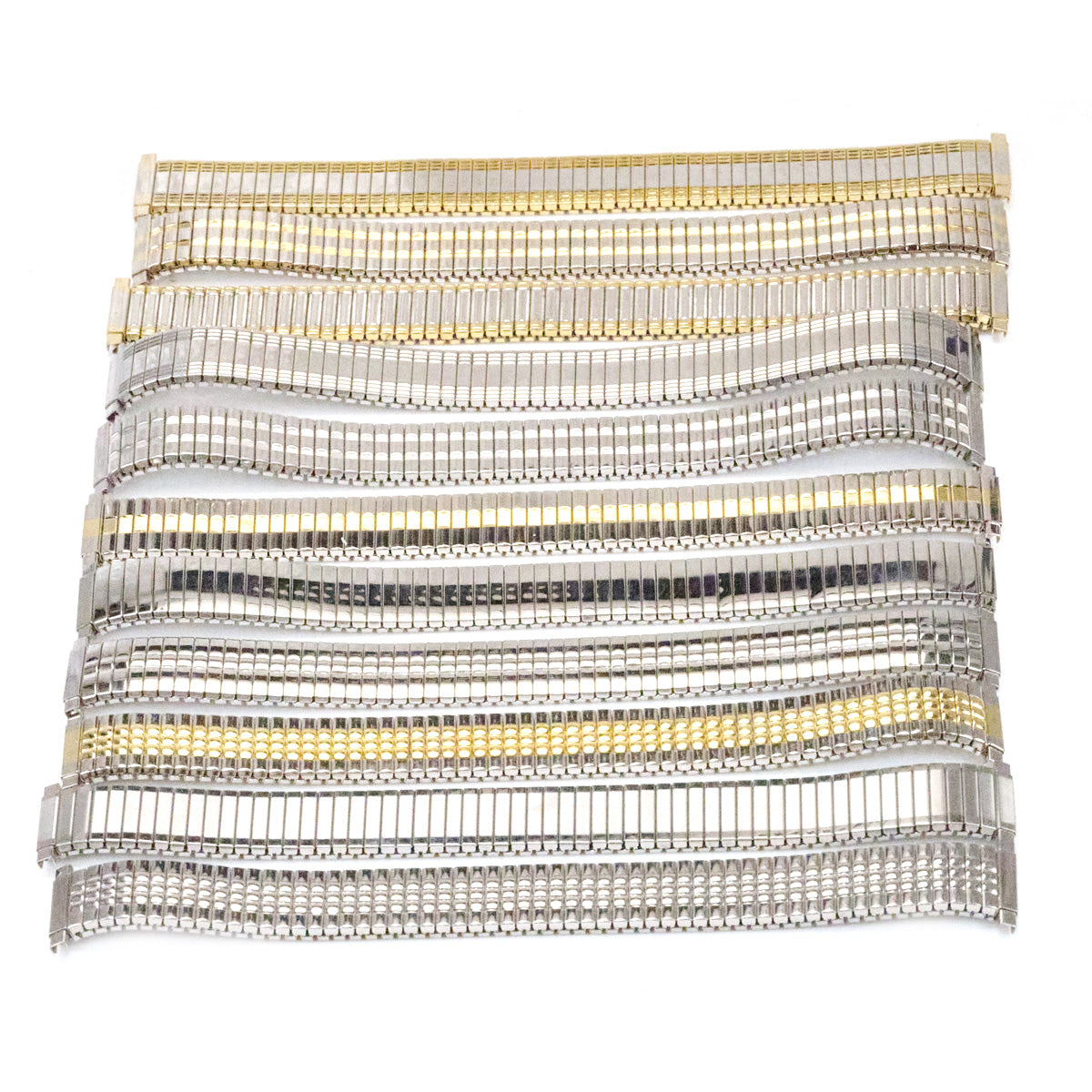 Steel Bracelets Stretchy Expandable Watch Strap 16mm - 22mm Expander Silver Gold