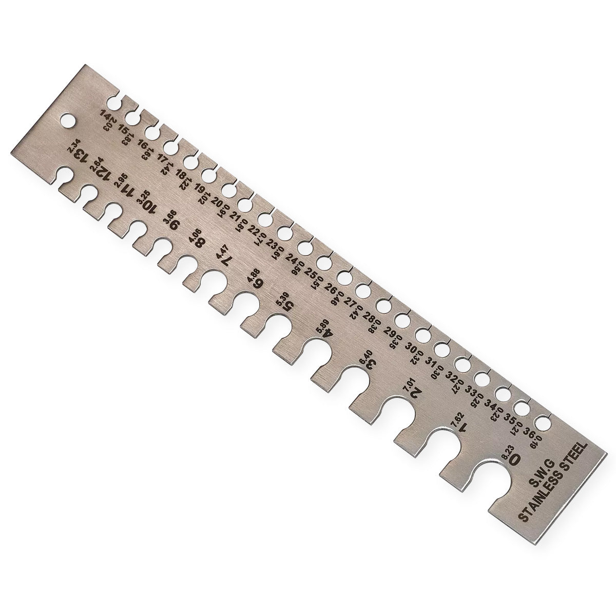 SWG 1-36 Gauge Steel Wire Measuring Millimeters & Imperial Tool Wires Measure