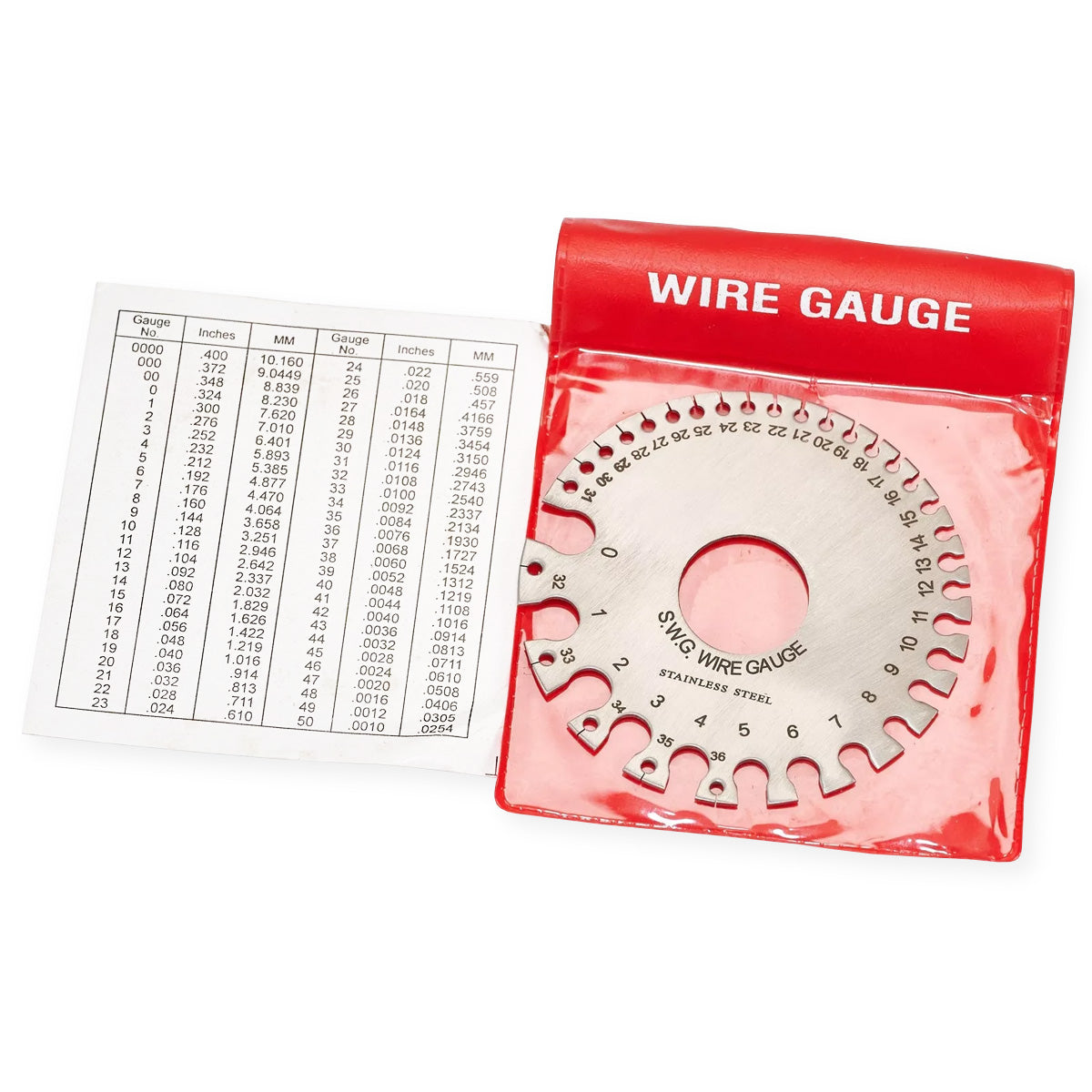 SWG Gauge Steel Round Wire Measuring Millimeters & Imperial Tool Wires Measure